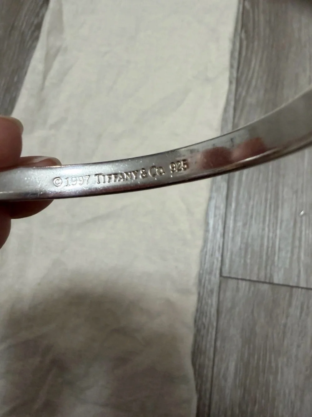 Tiffany & Co. Sterling Silver bangle 7 inches 925 Stamped Bangle - Silver